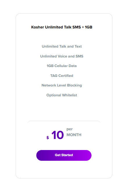 Ner Yisroel Sim Card - Kosher Cell Inc